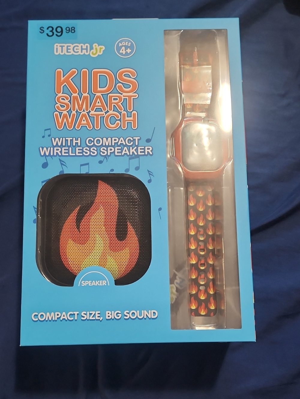 iTech Jr Kids Smart Watch with Flame Strap and Speaker - Red/Orange